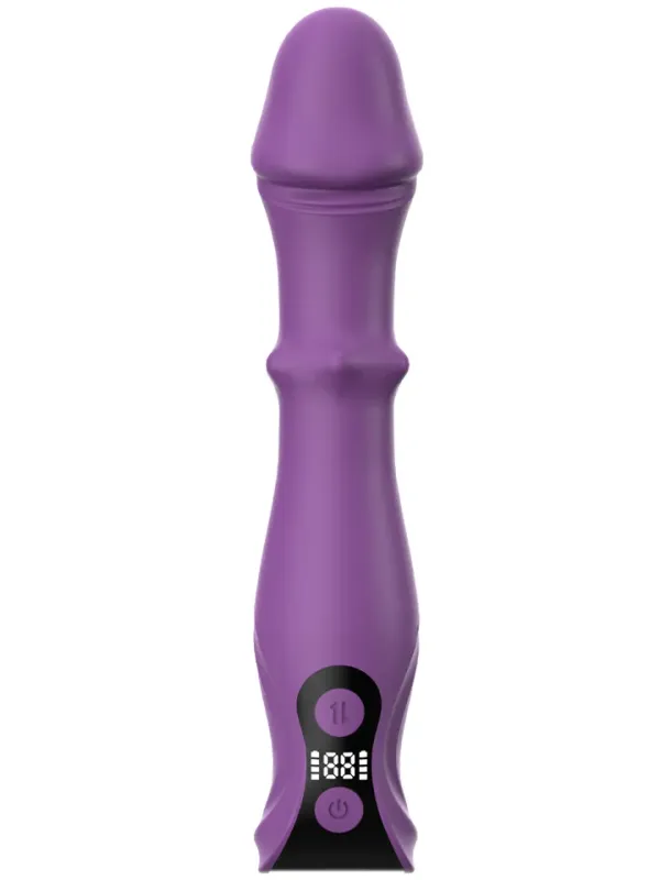 3-in-1 Vibrating Dildo With LCD Display Dildo med vibrator