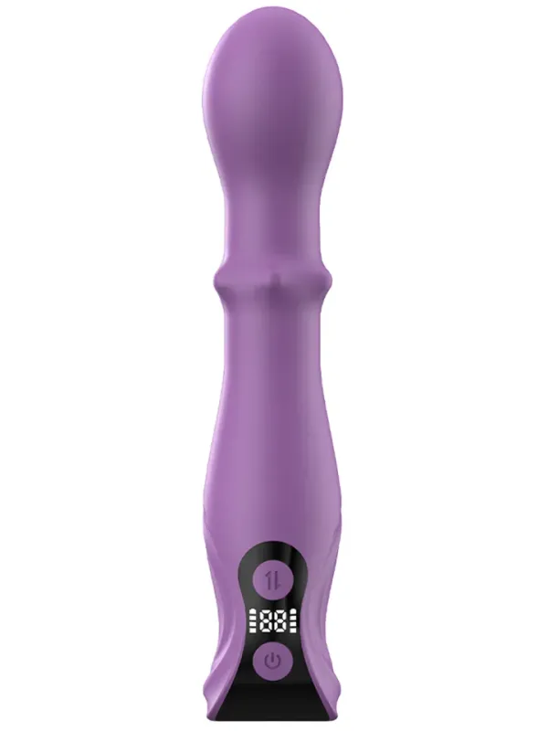 360 Triple Stimulation Vibrator LCD Display Dildo med vibrator