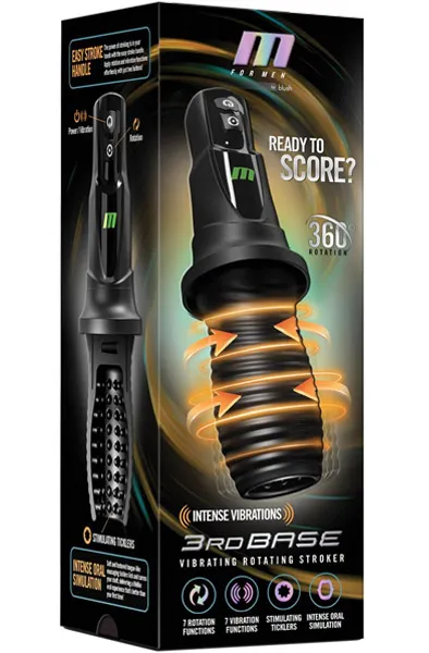 3rd Base Vibrating & Rotating Stroker Masturbator