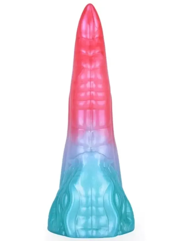 Alien Beast Cyan Rainbow Dildo 21 cm Dragon dildo