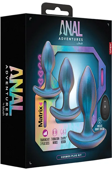 Anal Adventures Matrix Cosmos Plug Kit Analplugg med vibrator