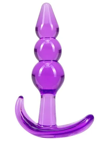 B Yours Triple Bead Anal Plug, Purple