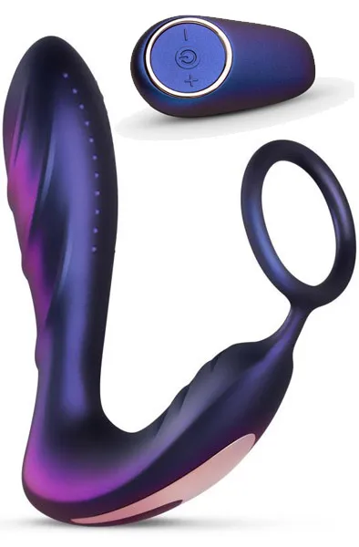 Black Hole Anal Vibrator With Cockring Prostatavibrator med penisring