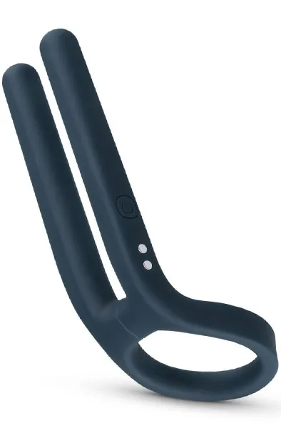 Boners Cockring & Ball Stimulator Blue Penisring med vibrator