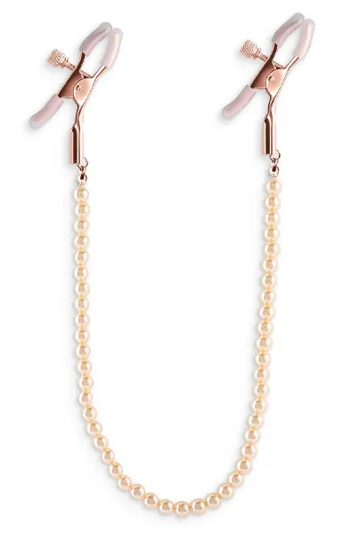 Bound Nipple Clamps D1 Rose Gold Bröstvårtsklämmor med kedja
