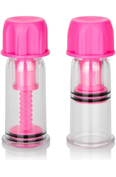 Cal Exotics Vacuum Twist Suckers Pink Nipple suckers