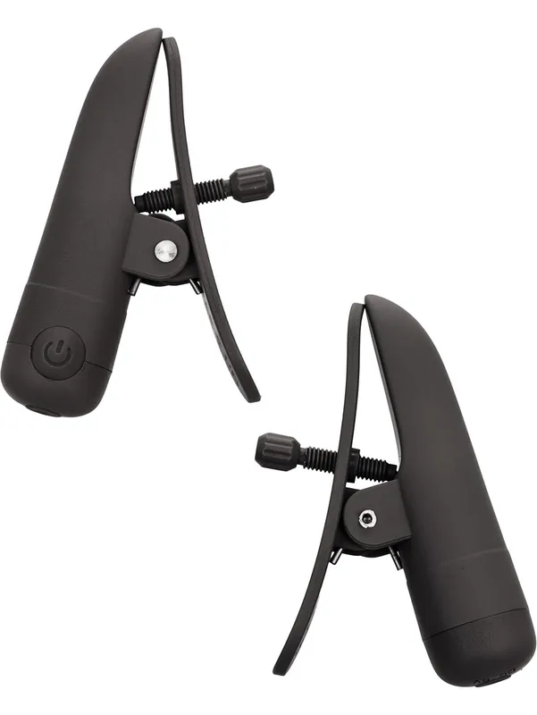 California Exotic: Nipplettes, Vibrating Nipple Clamps, svart