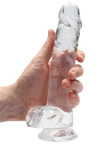 Crystal Clear dildo 19 cm, Clear