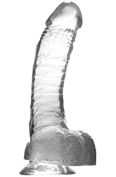 Crystal Pleasures Clear 19 cm Realistisk dildo