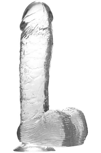 Crystal Pleasures Clear 20 cm Dildo