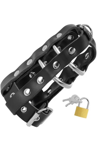 Darkness Leather Chastity Cage Kyskhetsbur