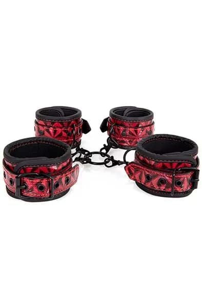 Diabolique Dark Hog-Tie With Cuffs Red Hogtie