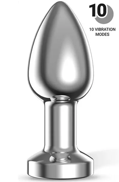 Dimpor Vibrating Chrome Anal Plug Small Analplugg med vibrator
