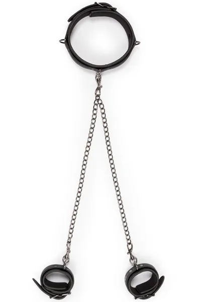 Easytoys Leather Collar With Anklecuff Halsband & Fotbojor