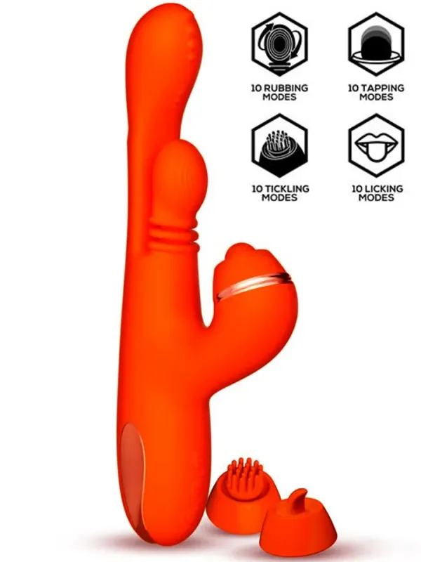Ethan Vibrator 360º G-spot Massage With Multifunction Rabbitvibrator med roterande tunga