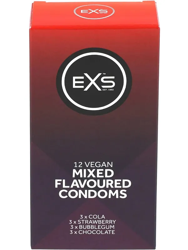 EXS: Kondomer, Mixed Flavoured, 12-pack