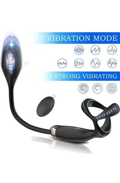 Extreme Double Fun With Remote Control Prostatavibrator med penisring