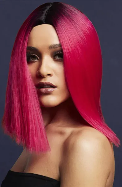 Fever Kylie Wig Two Toned Blend Magenta Pink Peruk