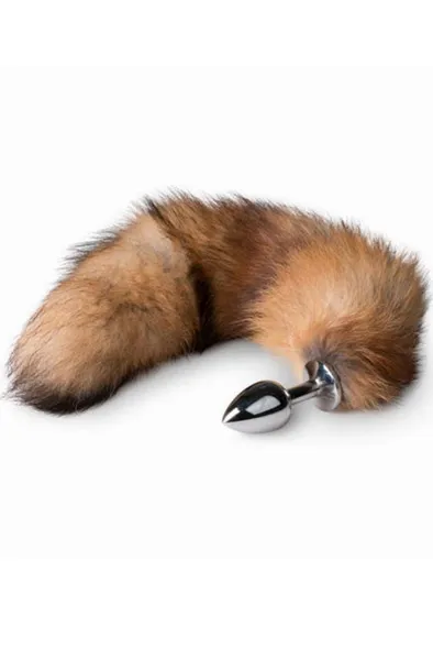 Fox Tail Plug No. 1 Silver 42 cm Analplugg med svans