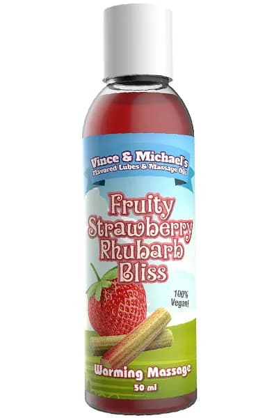 Fruity Strawberry Rhubarb Bliss Warming Massage 50ml Massageolja