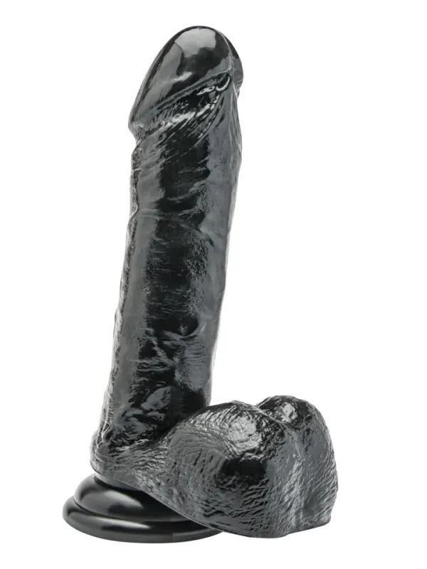 Get Real Dildo With Balls Black 18 cm Realistisk dildo