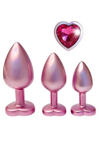 Gleaming Love Pearl Plug Set, Pink