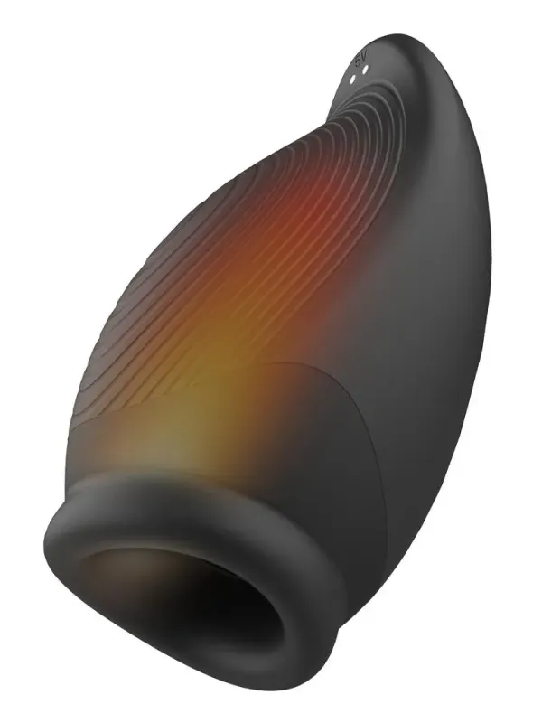 Heating Squeezable Vibrating Stroker Masturbator med vibration