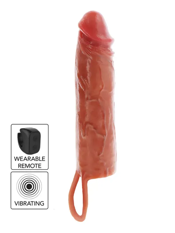 Hydrated Skin Penis Sleeve Vibrating 20 cm Penisförlängare/Sleeve med vibrator