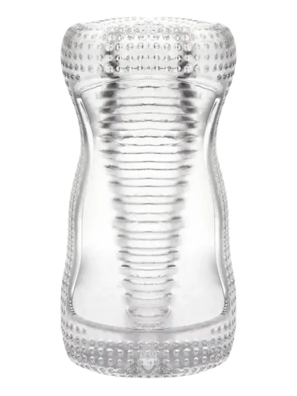 Ice Girl Clear Striated Masturbator Stroker