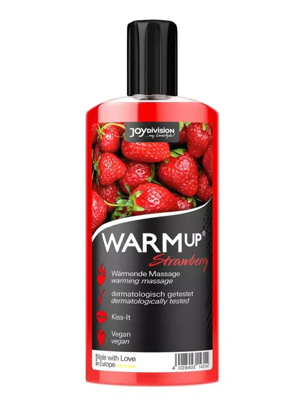Joydivision Warm-up Massage Oil Strawberry 150ml Massageolja Jordgubb
