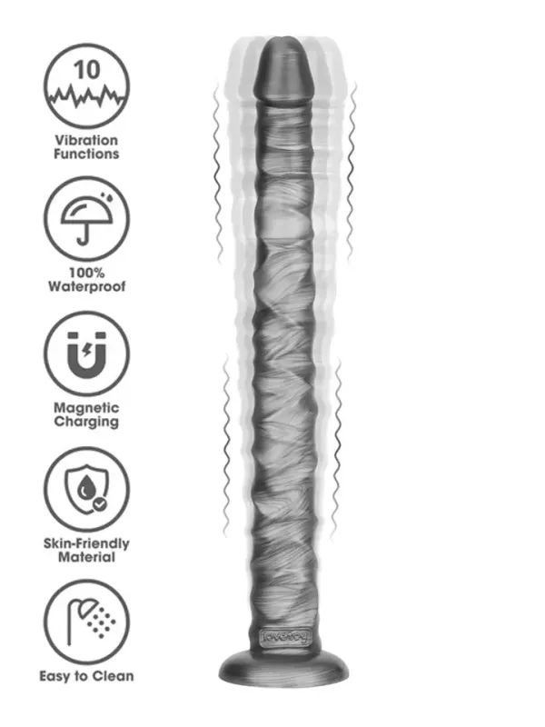 King Sized Vibrating Vibrax Slider 40,8 cm Analdildo med vibration