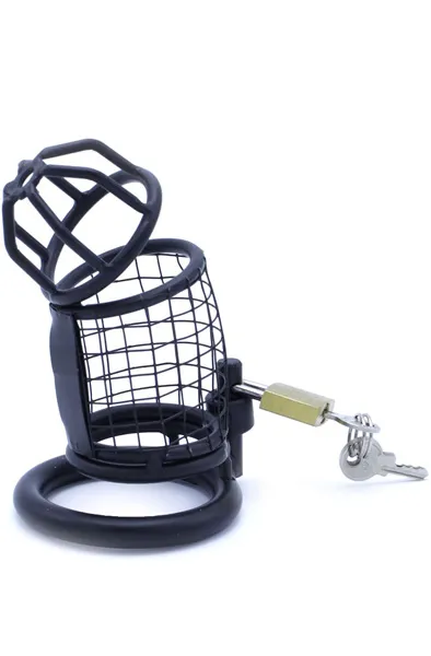 Kiotos Chastity Cage Squares Black 45 mm Kyskhetsbur