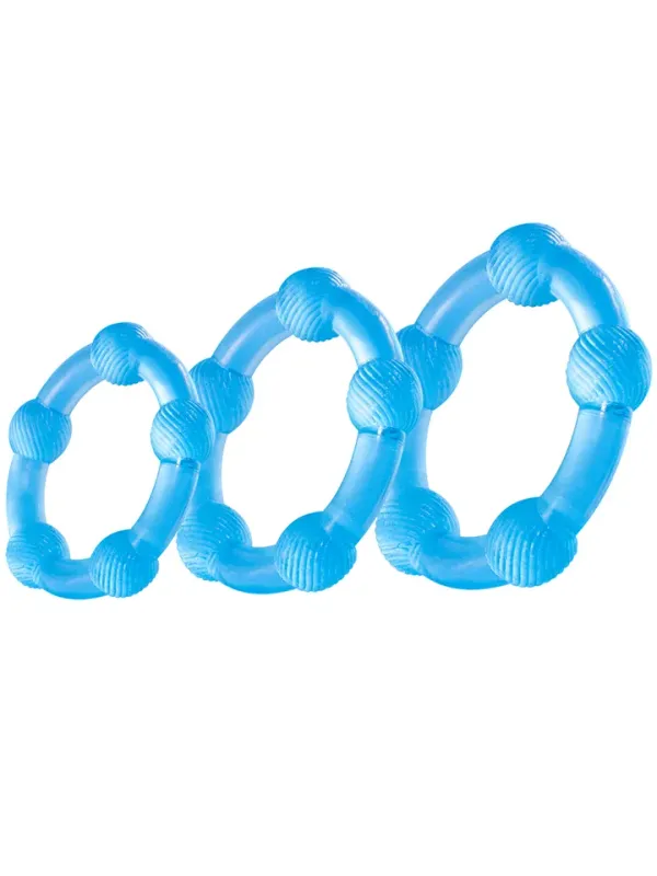 Lasting Love Ring Beaded Blue Penisringar paket