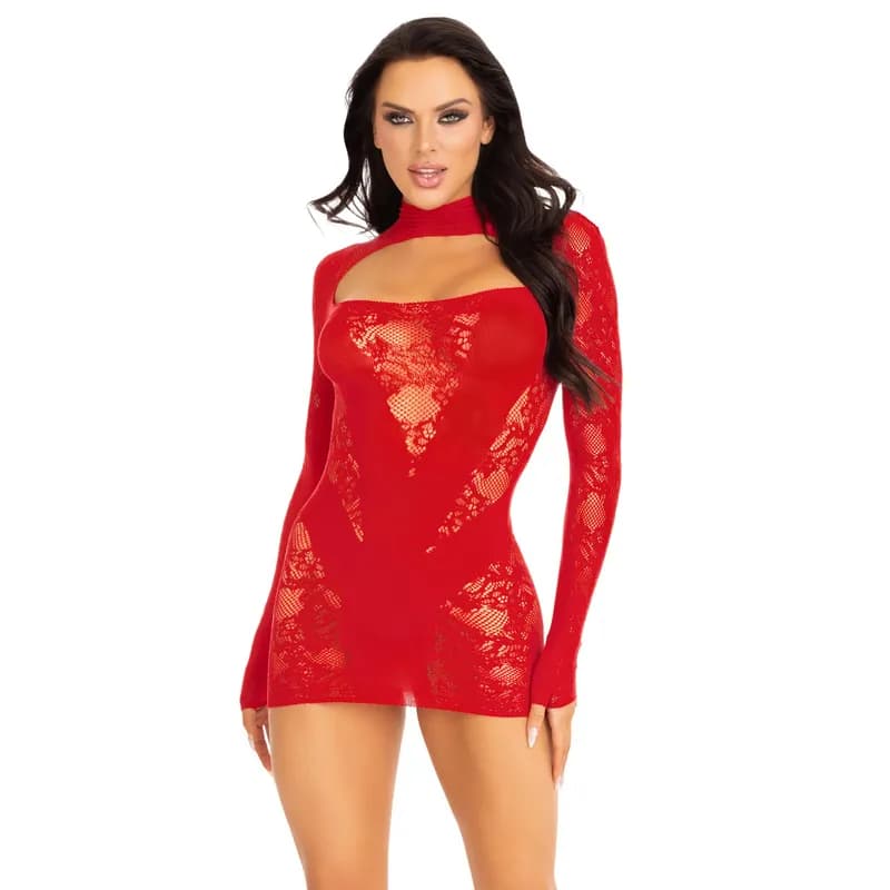 Leg Avenue Mini Dress Röd One Size