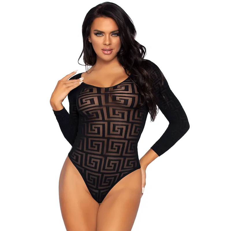 Leg Avenue Mosaic Snap Crotch Bodysuit
