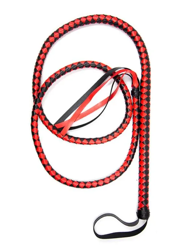 Long Whip Black & Red 210 cm Piska