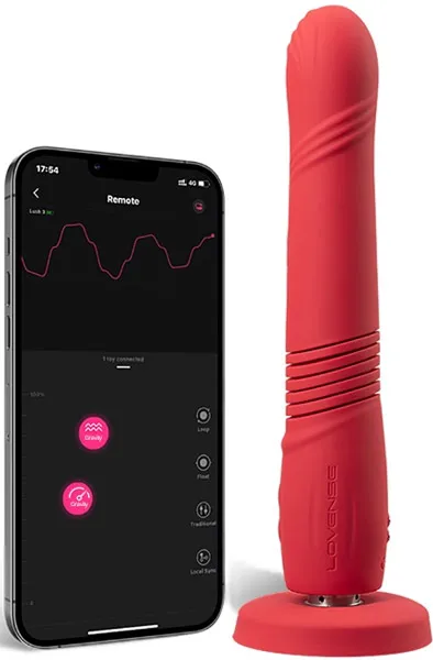 Lovense Gravity Thrusting Dildo App Controlled Fjärrstyrd dildo