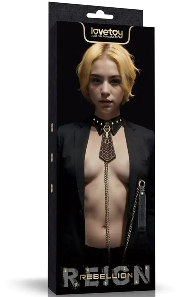 Lovetoy Rebellion Reign Collar With Chain Halsband & koppel