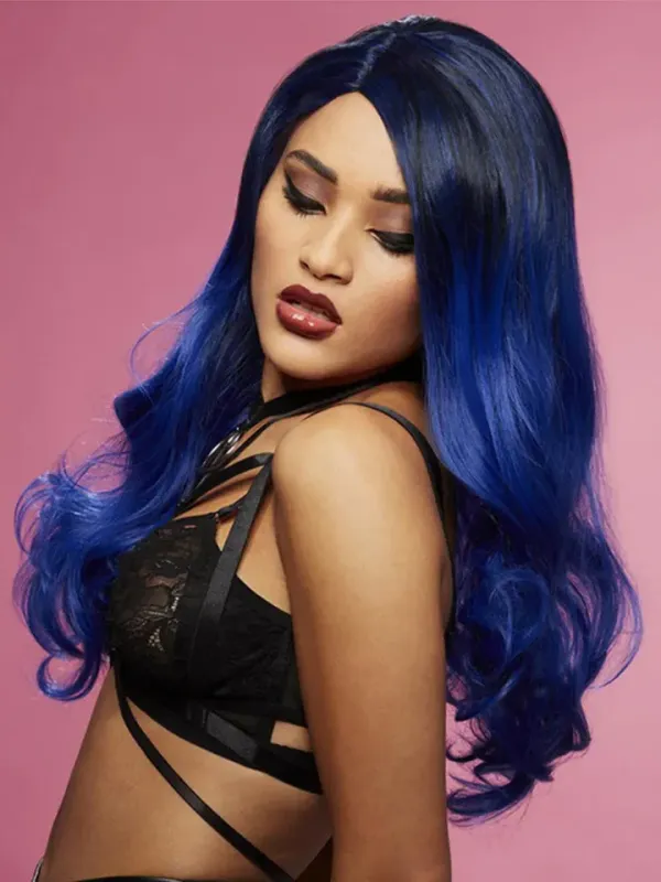 Manic Panic Midnight Blue Waves Wig Peruk