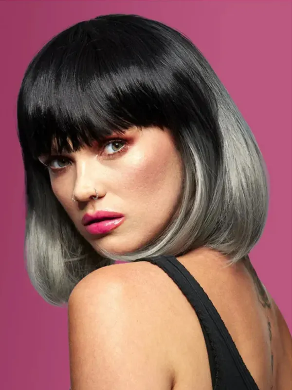 Manic Panic Ombre Grey Bob Wig Peruk