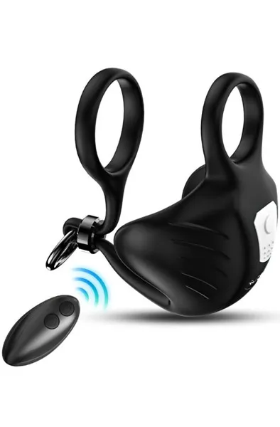 Manta Scrotum Vibrator Ring With Remote Pungvibrator