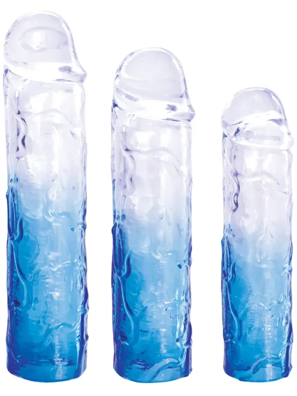 Massive 3-In-1 Extension Sleeve Pack Blue Penisförlängare/Sleeve