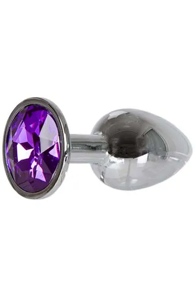 Metal Plug Silver/Purple Small Analplugg metall