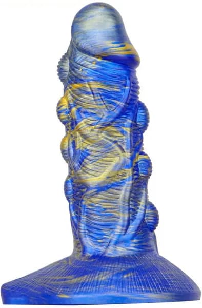 Metallic Fantasy Dildo Bulstrix Blue/Gold 18 cm Dragon dildo