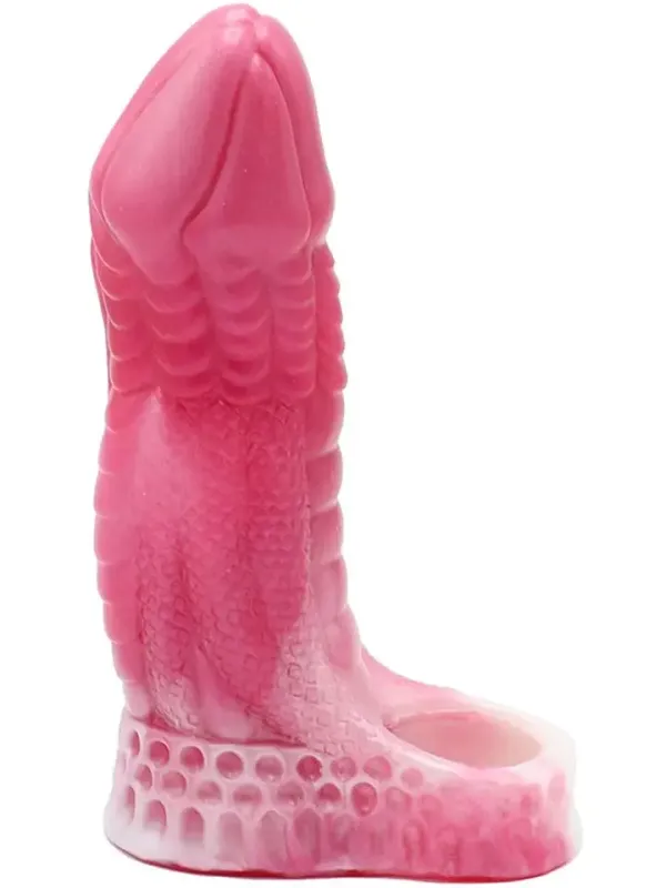 Monster Penis Sheath Leezard Pink 16,5 cm Penisförlängare/Sleeve
