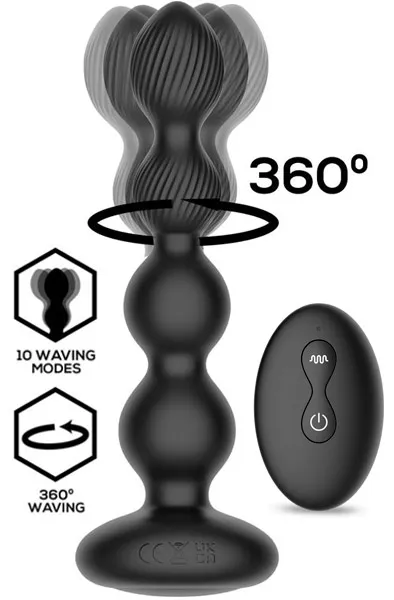 Mouve Butt Plug With Waving & Vibration With Remote Analplugg med vibrator