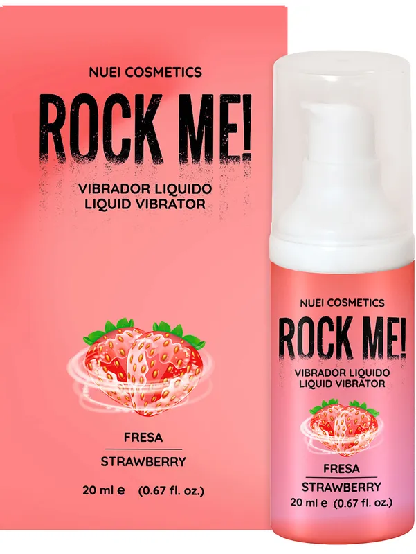 Nuei: Rock Me! Liquid Vibrator, Strawberry, 20 ml