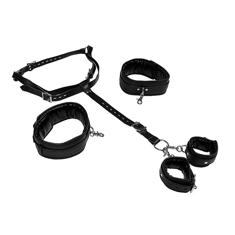 Ouch! Body Harness with Thigh & Hand Cuffs