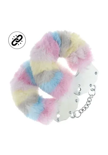 Ouch! Heavy-duty Fluffy Handcuffs - Multicolor 2