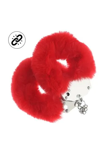 Ouch! Heavy-duty Fluffy Handcuffs - Red